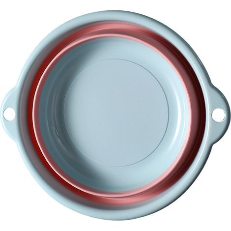 Babywaschbecken, tragbares, faltbares Kunststoffwaschbecken für Kleidung und Gemüse, Größe S, blau (1/5)