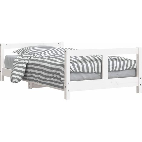 vidaXL Kids Bed Frame White 80x160 cm Solid Wood Pine
