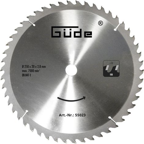 Güde - Disco da sega HM, 250x20 mm 55023
