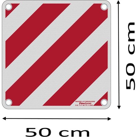 Cartello Carico Sporgente Alluminio Omologato Mm.500X500 (1/2)