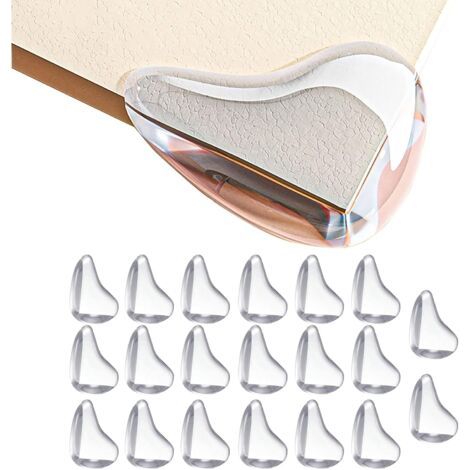 Protection des coins et protection des bords, pack de 20 protections de pare-chocs pour bébés et enfants, protection de pare-chocs autocollante, transparente (1/5)