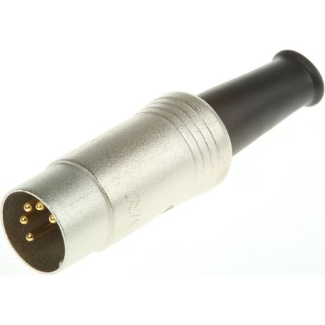 Connecteur DIN RS PRO, 5 contacts, Mâle, Montage sur câble, A souder ( Prix pour Paquet de 5 )