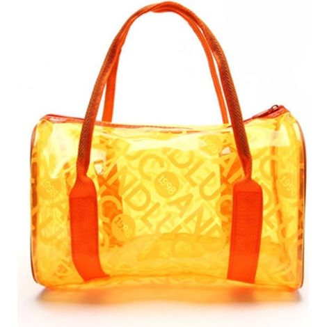 Sac de plage imperméable transparent Summer Jelly (orange),
