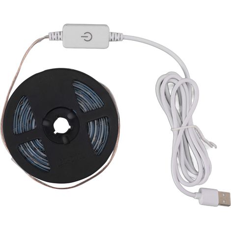 Bandes lumineuses LED horticoles 5V à spectre complet, à intensité variable tactile, USB, étanches, pour la croissance des plantes (légumes, fleurs, serres, tentes). (1/5)