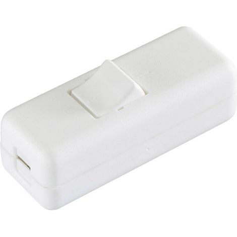 interBär 8010-008.01 Interruttore a filo passante Bianco 2 x Off / On 10 A 1 pz.