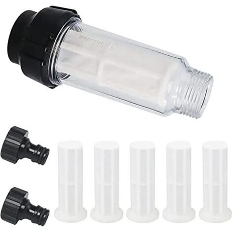 LaBlanc - Gartenschlauch für Filter, 3/4 Zoll Vorfilter mit 5 Filtereinsätzen + 2 Schnelladaptern