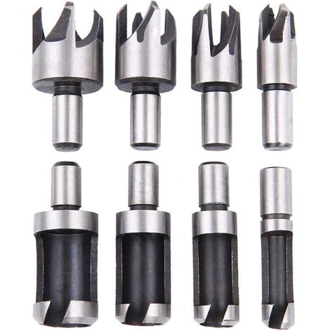 Jeu de 8 forets pour liège, outils de coupe droits et coniques, forets pour liège de 6 mm, 10 mm, 13 mm et 16 mm (1/5)