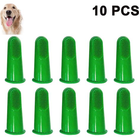 Paquete de 10 cepillos de dientes extrasuaves para perros, 1,9 cm de diámetro, higiene dental, tamaño pequeño y mediano. (1/5)