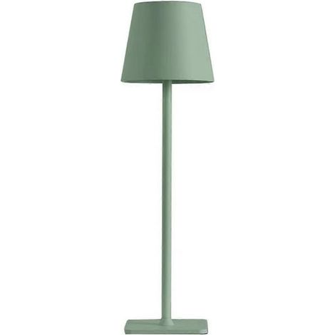 Lampadaire de table sans fil rechargeable USB vert, éclairage LED portable, veilleuse moderne, idéal salon chambre, ampoule intégrée, design compact. (1/5)