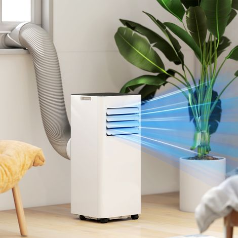 Climatiseur 3 en 1, ventilateur avec affichage LED, filtre lavable, minuterie, blanc