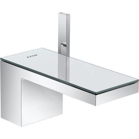 Axor MyEdition - Mitigeur de lavabo, avec garniture de vidage Push-Open, chrome/verre mirroir 47010000 (1/5)