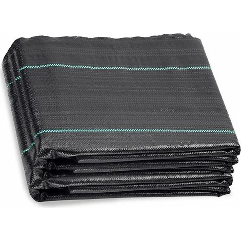 2M x 10M Toiles de Paillage, Toile Anti Mauvaises Herbes Jardin, Bache Noire Agricole, Barriere Anti Racine, Contre Les Mauvaises Herbes, Tissu Perméable à l'eau (1/5)