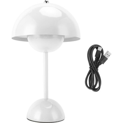 Lampada da Tavolo LED Senza Fili Flower Bud – Design Floreale Elegante in Metallo, 31cm, Luce Touch Dimmerabile Ricaricabile USB-C – Ideale per Camera e Ufficio (1/4)