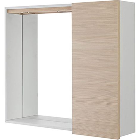 Specchiera da Bagno 1 Anta con Faretti Led Linea Stella - Colore: Larice