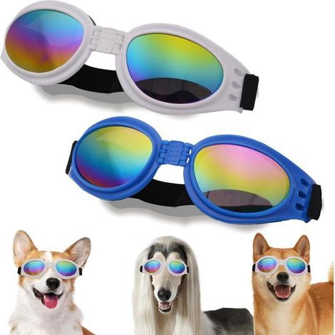 Lunettes pour chien en deux parties, adaptées aux voyages avec votre animal de compagnie, protection UV et étanches. (1/5)