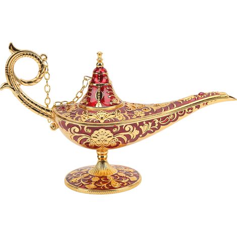 Lampe Aladin Style Européen en Alliage de Zinc Rouge Antioxydant, Décoration Maison (1/5)