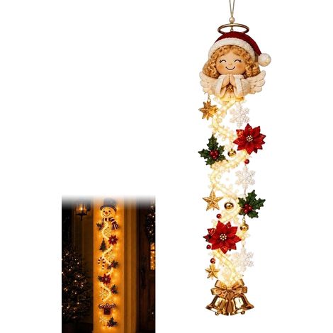 Leuchtender Weihnachts-Türhänger C, vertikale LED-Weihnachtsdekoration (1/5)