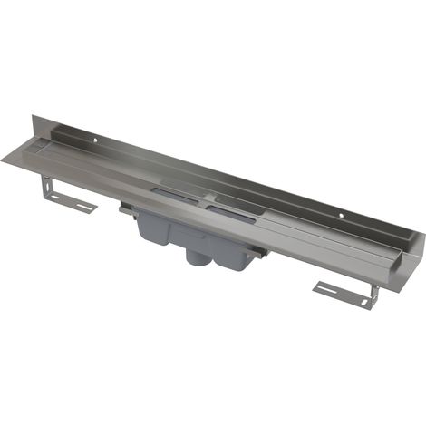 Alca - Duschwanne Wand 65 cm, mit festem Kragen an der Wand, senkrechter Ablauf, Edelstahl APZ1016-650 (1/2)