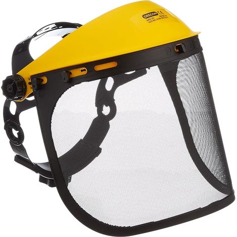 Visiere debroussailleuse, Casque debroussailleuse, Casque de sécurité avec visière intégrale en Maille pour débroussaillage et abattage - Protection forestière et agricole (1/5)