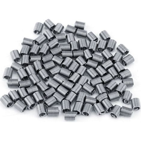 100 inserts filetés hélicoïdaux en fil enroulé M4 en acier inoxydable SS304 (M40,72,5 D) (1/5)