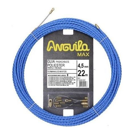 anguilla 75045022  Treccia tripla in poliestere ANGUILA MAX diametro 4,5mm 22 metri