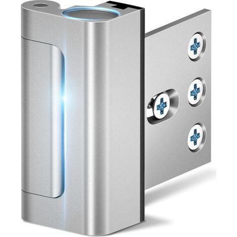 [JAMAIS UTILISÉ] Serrure de renforcement de porte de maison, sécurité enfant, haute sécurité, sécurité à domicile, construction en aluminium, cadre de serrure argenté (1/4)