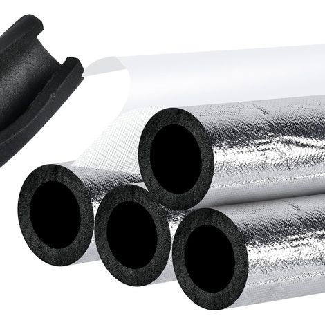Isolierwatte für Rohre, Innendurchmesser 219 mm, Wandstärke 30 mm, 1 m, für 4 Wasserleitungen, verdicktes, frostsicheres Isoliermaterial. (1/5)