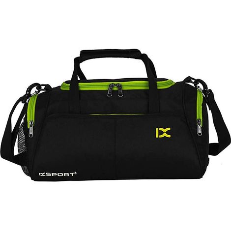 Sac de natation/gymnastique, sac de voyage d'affaires, sac à main pliable noir et vert