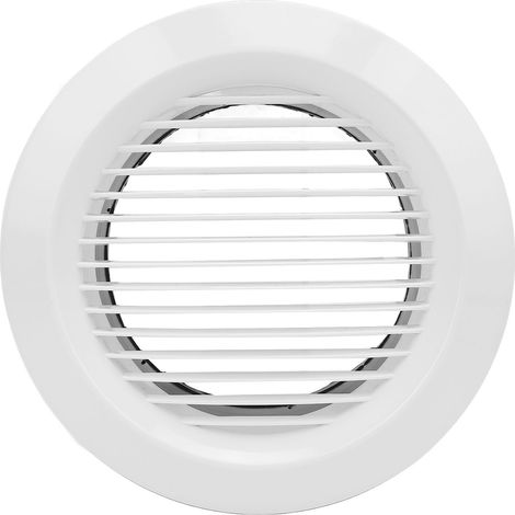 Grille de ventilation ronde 150mm ABS lames droites démontable résistante intempéries pour salle de bain cuisine bureau (1/5)