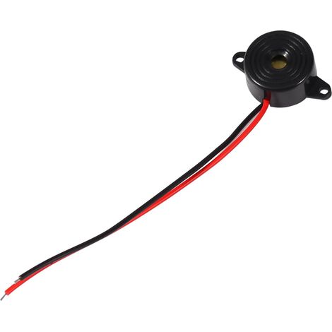 Avertisseur sonore piézo Actif, bip continu à Large Plage de Tension, pour la sécurité Automobile, Noir, 23 mm x 12 mm, 3 V à 24 V CC, 85 à 95 DB, câble de 100 mm, 1 unité (1/5)