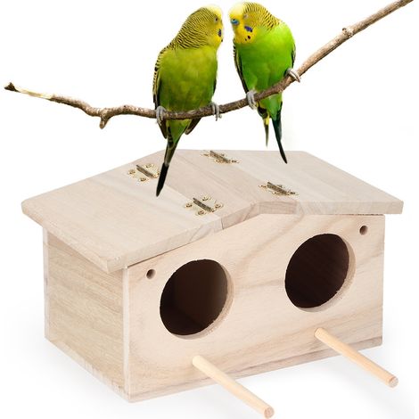 Nichoirs en bois pour oiseaux de compagnie, cages de reproduction, accessoires pour perroquets et hirondelles (1/5)