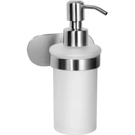 Seifenspender ohne Bohren – Seifenhalter fürs Badezimmer, Wandmontage, Toilettenseifenschale (Edelstahl), gebürstet (1/4)