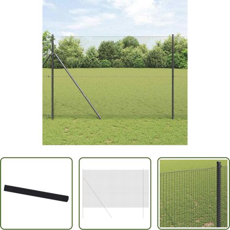 vidaXL Clôture jardin - Clôture en fil soudé Gris 1.5 x 10 m (1/5)