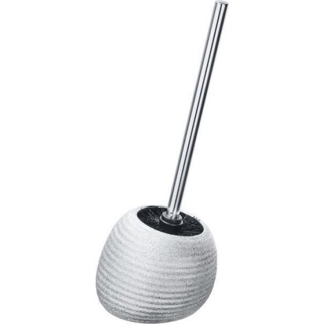 Porte Brosse WC Polaris Juwel, brosse WC noir, brosse WC remplaçable, Céramique, 19x34,6x14,6 cm, chromé