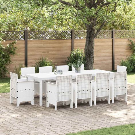 Garten Essgruppe 11 pcs Weiß Polypropylen (1/5)