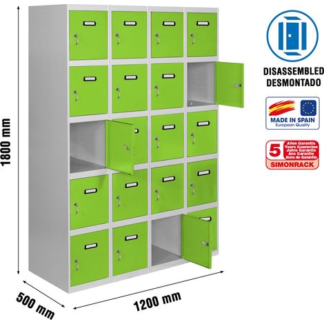 Simonrack Metallregal Grau/Grün 1800x1200x500 mm