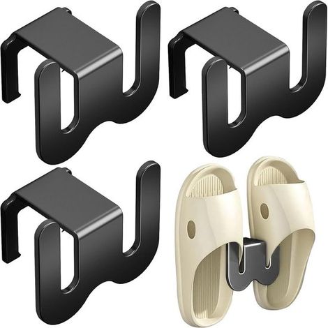Scarpiera da parete - Montaggio a parete - 3 pezzi - Organizzatore per scarpe - Plastica - Da appendere - Scarpiera da porta - Bagno - Camera da letto - Soggiorno (1/5)