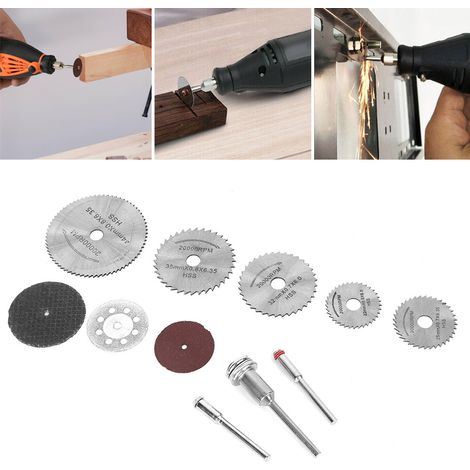 Kit de 60 pièces pour meuleuse électrique : lame de scie à 8 trous, tige, grille noire, papier de verre rouge, outils de meulage (1/5)