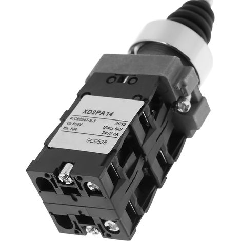 1pc Interrupteur à Levier Verrouillable XD2PA14 4NO, Commande Joystick 4 Positions avec Verrouillage (1/5)