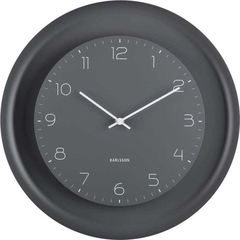 Horloge mural en métal Dual Disc Gris foncé (1/4)