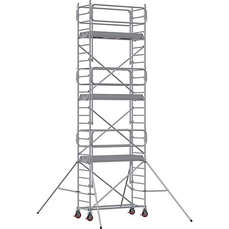 Echafaudage roulant alu - montage facile - hauteur de travail max 10.90m - 7125092