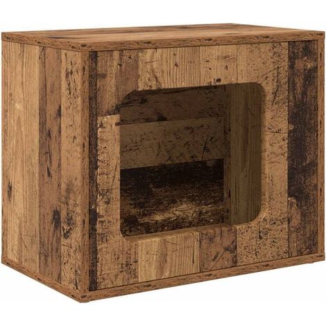 Maison pour chat ancienne en bois, 51 x 30 x 42,5 cm (1/5)