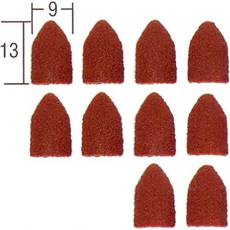 lot de 10 abrasifs coniques en corindon Ø 9 mm - Proxxon