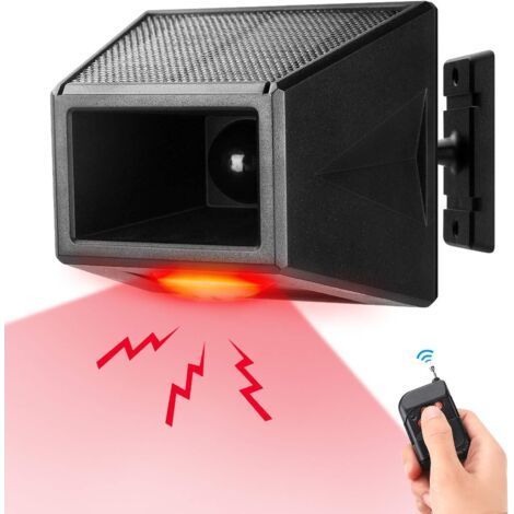 Détecteur de mouvement solaire lumière stroboscopique IP65 étanche détecteur d'alarme solaire avec télécommande (1/5)