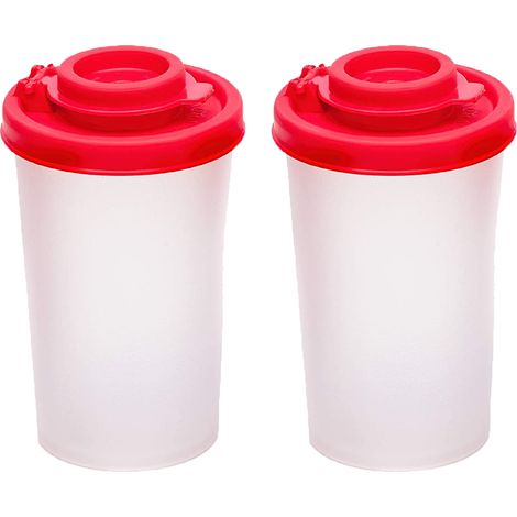 Moulin à Sel et Poivre - Étanche Humidité - Transparent - En Plastique Alimentaire Sans BPA - Pour Pique-Nique Camping Extérieur - Lot de 2 (1/5)