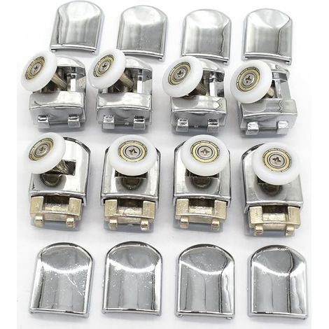 Set di 8 rulli singoli di ricambio per porte doccia, diametro 23 mm (1/5)