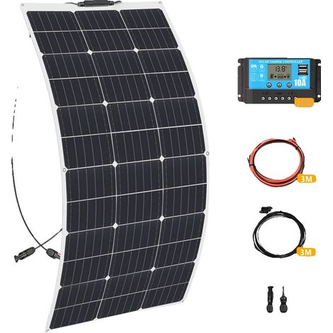 Panneau Solaire, Design Flexible, Haute Efficacité, 12V 100W (1/2)