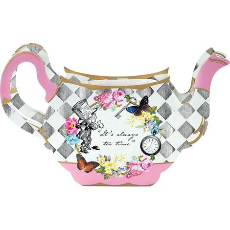 Tea Party Floral Vintage Teapot Vase Decoration Flower Centrepiece pour Goûter Festif, Mariage, et Fête d'anniversaire, Multicolore (1/4)