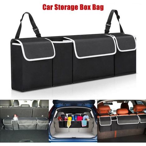 Organisateur de coffre d\'accessoires intérieurs de voiture Sac de rangement pour siège arrière Oxford hh (1/4)