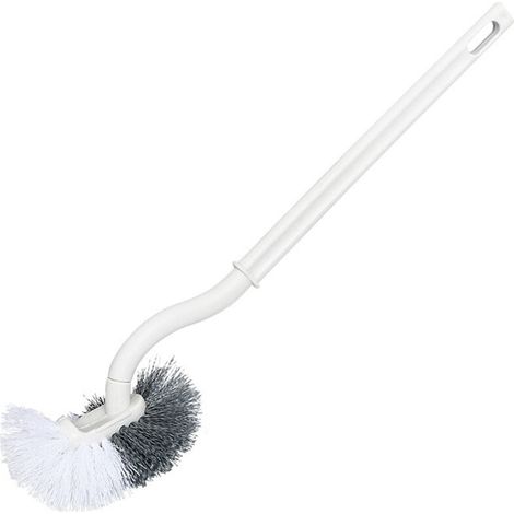 XEPHO Brosse de Toilette, Brosse de Toilette avec nettoyant pour Bords, Brosse de Toilette améliorée, Brosse de Toilette incurvée, Long Manche (2 pièces (avec Crochet)) (1/5)